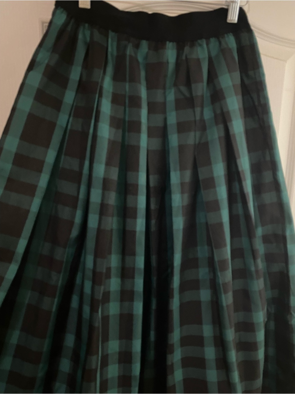 Joan Rivers Green Plaid Pleated Soft Girl Maxi Skirt High Waisted  
Flowy XXSP - Picture 10 of 11